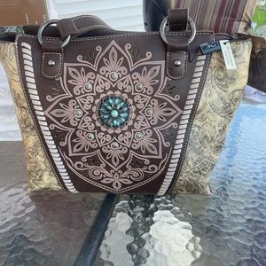 Womens Western Leather Concealed Carry Purse